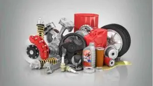 Car being serviced with quick lube services